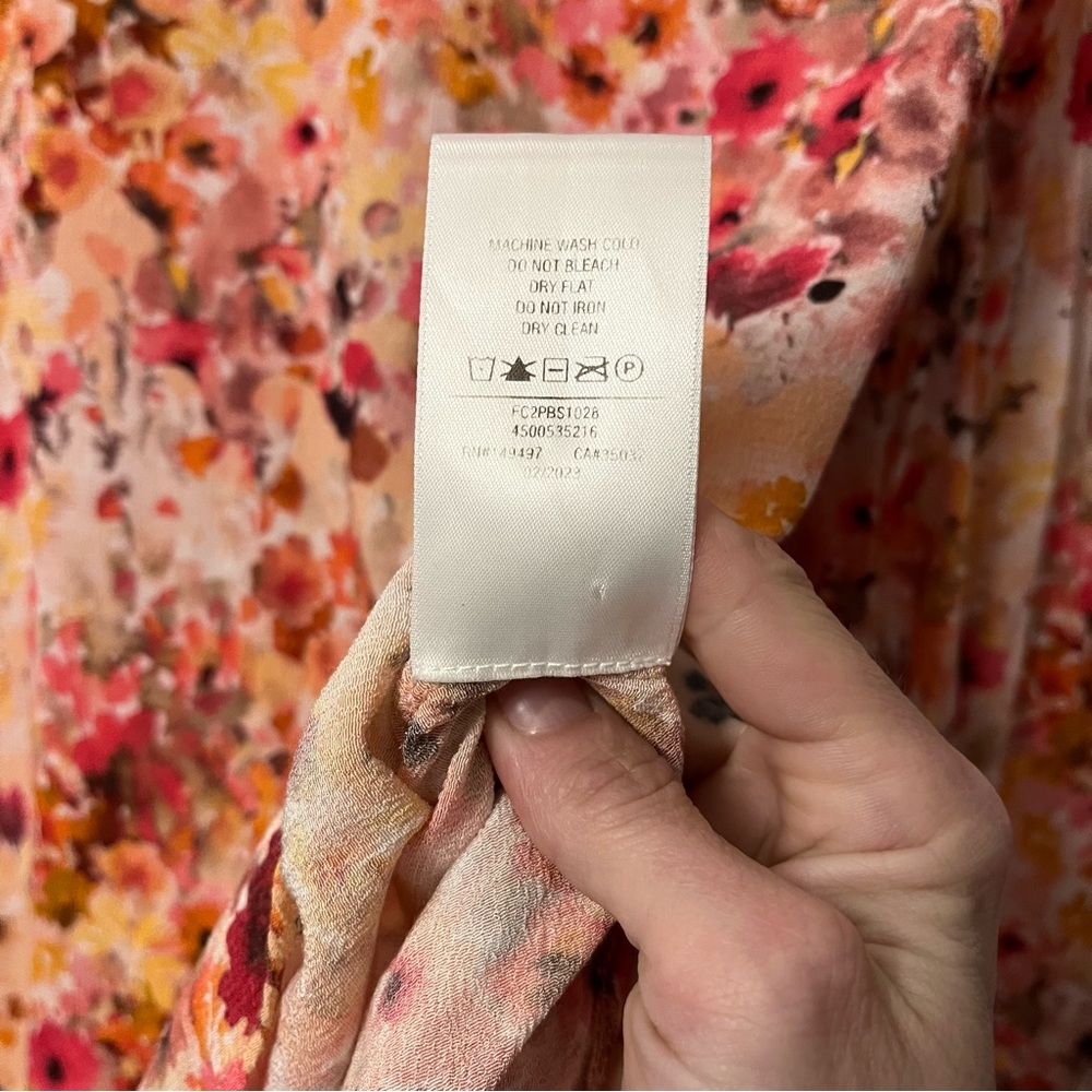 Favorite Daughter The Faye Shirt Button Back Floral Blouse Pink Anthropologie - Picture 13 of 14